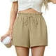 thumbnail image 2 of Pantalones Elásticos de la Cintura para las Mujeres de la Moda de Verano Pantalones Cortos de Bolsillo Sólido, Poliéster Primavera Verano, 2 of 7