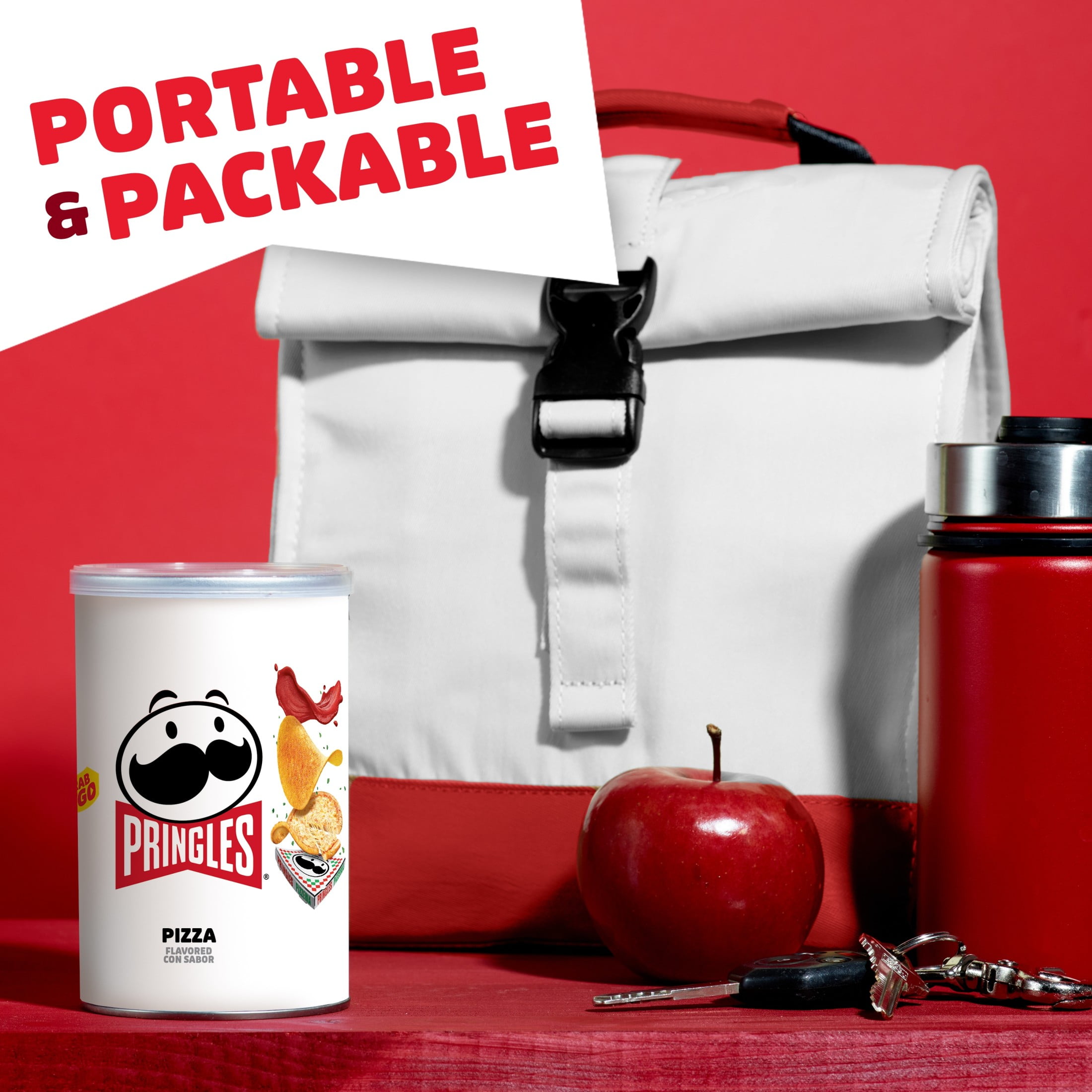 (6 pack) Pringles Potato Crisps Chips, Lunch Snacks, Office and Kids Snacks, Grab N' Go Snack, 2.5oz Can (1 Can)