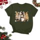 thumbnail image 1 of Puntoco Blusas estampadas de moda para mujer, blusas de manga corta, camisetas de cuello redondo, 1 of 3