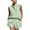 Green, variant on Clossjun Striped Two Piece Set for Women Spring Summer Casual V Neck Button Sleeveless Top Elastic Waist Shorts Sets