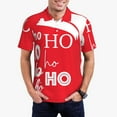 thumbnail image 5 of Yiaed Saying Ho Ho HoPrint Men's Short Sleeve Polo Shirt,Golf Polo for Men Three-Button Golf Shirt Athletic Casual Collared T-Shirt- 4X-Large, 5 of 7