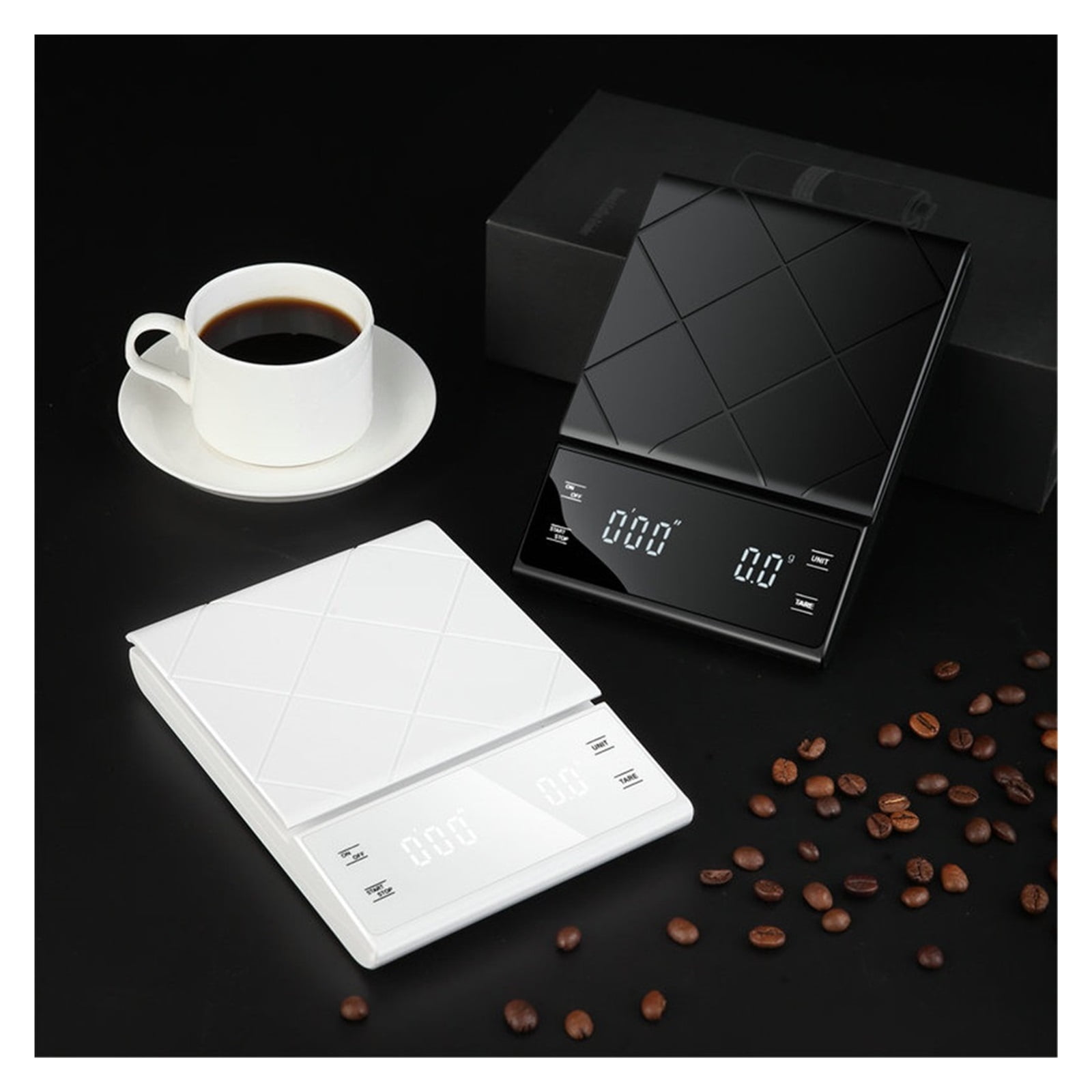 Coffee Scale, Timer Function, Digital Display, Maximum Weighing 3kg, Accuracy 0.1g Food Kitchen Scale Gram Weight Small Balance ,Smart Design