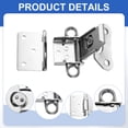 thumbnail image 3 of 3.54x2.6" Spring Loaded Butterfly Twist Latch, 2 Pcs Steel Twist Latch & Keeper, 3 of 7