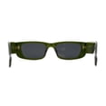 thumbnail image 2 of Lunettes de Soleil Œil de Chat Étroites pour Femmes Vert Noir, 2 of 4