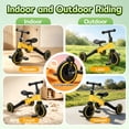 thumbnail image 5 of TNTANTS 4 in 1 Toddler Bike, Kids Tricycle for 1-5 Years Old, Toddler Tricycle for Boy Girl, Baby Balance Bike with Parent Steering Push Handle, Removable Pedal, Adjustable Seat Yellow, 5 of 12