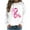 QR1-White, variant on VKOYWKM Womens Breast Cancer Awareness Tops Pink Ribbon Print T-Shirts Long Sleeve Breast Cancer Survivor Tops Fall Crew Neck Pullover Tees