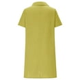 thumbnail image 5 of Taylonsss Womens Summer Dress V Neck Lapel Short Sleeve Solid Color Knee-Length Casual Everyday Wear, 5 of 6