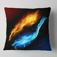 thumbnail image 2 of Designart Fire and Water - Contemporary Throw Pillow - 16x16, 2 of 5