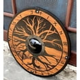 thumbnail image 3 of Medieval Vikings Era Shield 24" Shield Tree Designed Handmade Wooden Round Shield Cosplay Halloween Shield Gift, 3 of 3
