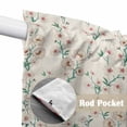 thumbnail image 4 of Spring Floral Swag Valances for Windows 2 Pack, Kitchen Window Curtains 36 Inch Length, Watercolor Flowers Leaves Tree Branches Beige Privacy Swag Curtains for Living Room/Bathroom 36"x36", 4 of 8