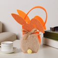 thumbnail image 5 of Easter Bags Orange, New Plush Bunny Hunt Egg Candy Bag, Easter Goodie Bag Party Supplies for Classrooms, Party Favors, Kraft Holiday Goody, 9"x3.5"x3.5", 5 of 6