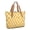 Orange and Cream Wavy Checkered, variant on Blue and White Checkered Pattern Large Tote Bag for Women, Polyester Roomy Shoulder Bag with Pockets and Zipper, Foldable Gifts Ideas for Work School Gym