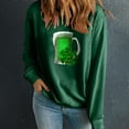 thumbnail image 3 of Charella Sweatshirts for Women St Patricks Day Decorations Long Sleeve Crewneck Tops 2024 Trendy T-shirt,Green,XS, 3 of 5