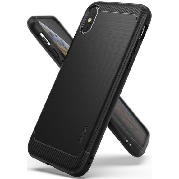 Ringke Onyx Case Compatible with iPhone XS, Tough Rugged TPU Heavy Duty Protective Cover - Black