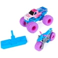 thumbnail image 2 of Monster Jam Sparkle Smash Monster Truck and Dirt Bike Vehicle 2-Pack, 1:64 Scale, 2 of 6