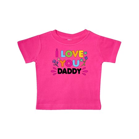 

Inktastic I Love You Daddy with Flowers Gift Baby Girl T-Shirt