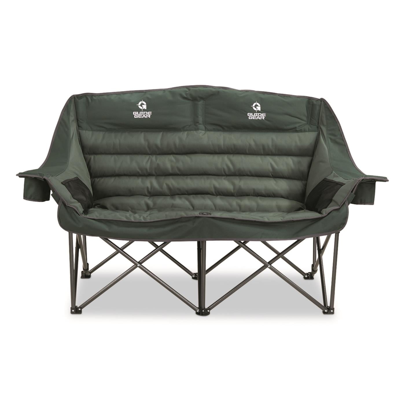 Guide Gear Oversized XL Comfort Padded Camping Sofa, 600-lb. Capacity Green