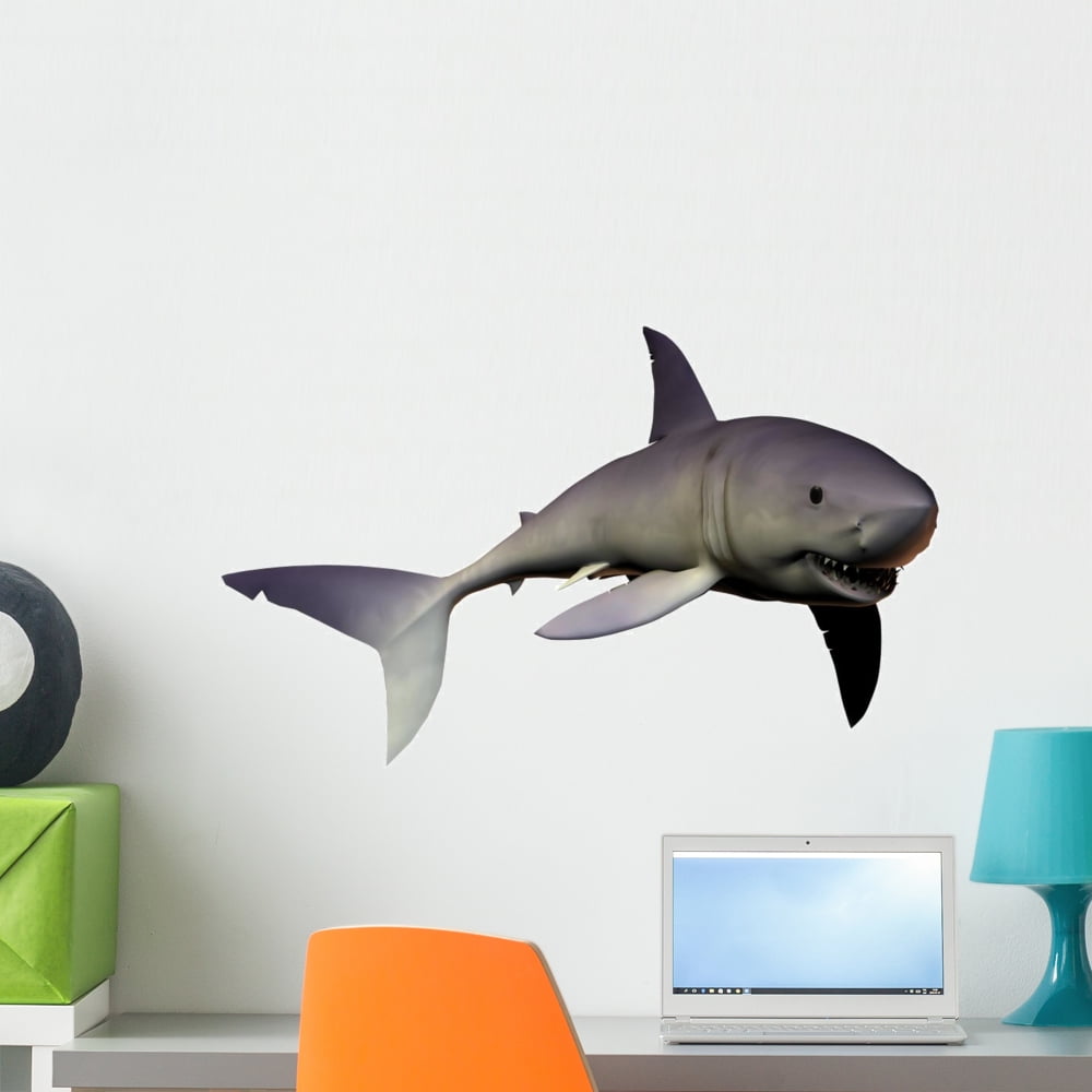 Mako Shark Wall Decal by Wallmonkeys Peel and Stick Graphic (24 in W x