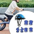 thumbnail image 2 of Casco de bicicleta para niños con rodilleras, coderas, muñequeras, equipo para patinar Azul, 2 of 6