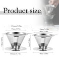 thumbnail image 3 of Pour over Coffee Dripper Reusable Cone Coffee Filter Portable, 3 of 9