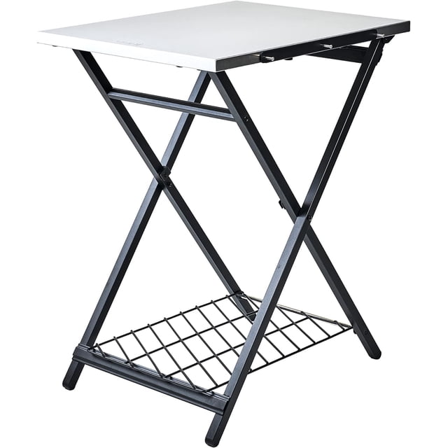 Portable Folding Table - 22x27x35 Inch Stainless Steel Grill Stand, Outdoor Kitchen Table, Pizza Oven Stand