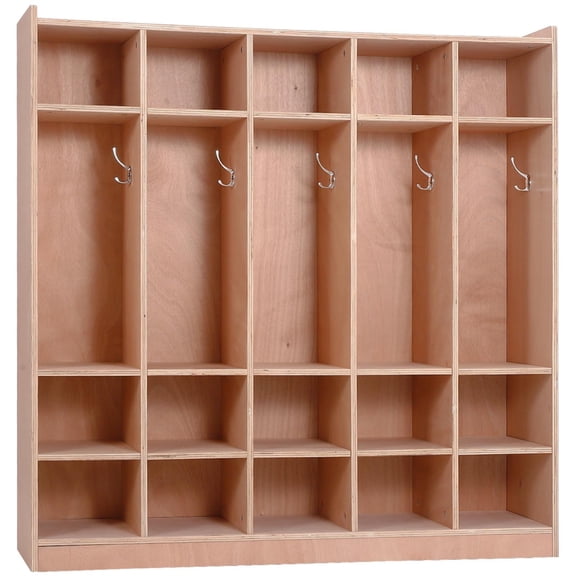 5-Cubby Wall Mount Kids Toy Storage Organizer, Household Classroom Display Shelf