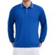 thumbnail image 1 of Camisa polo de golf de negocios de manga larga de ajuste regular para hombres en color sólido S azul real, 1 of 6