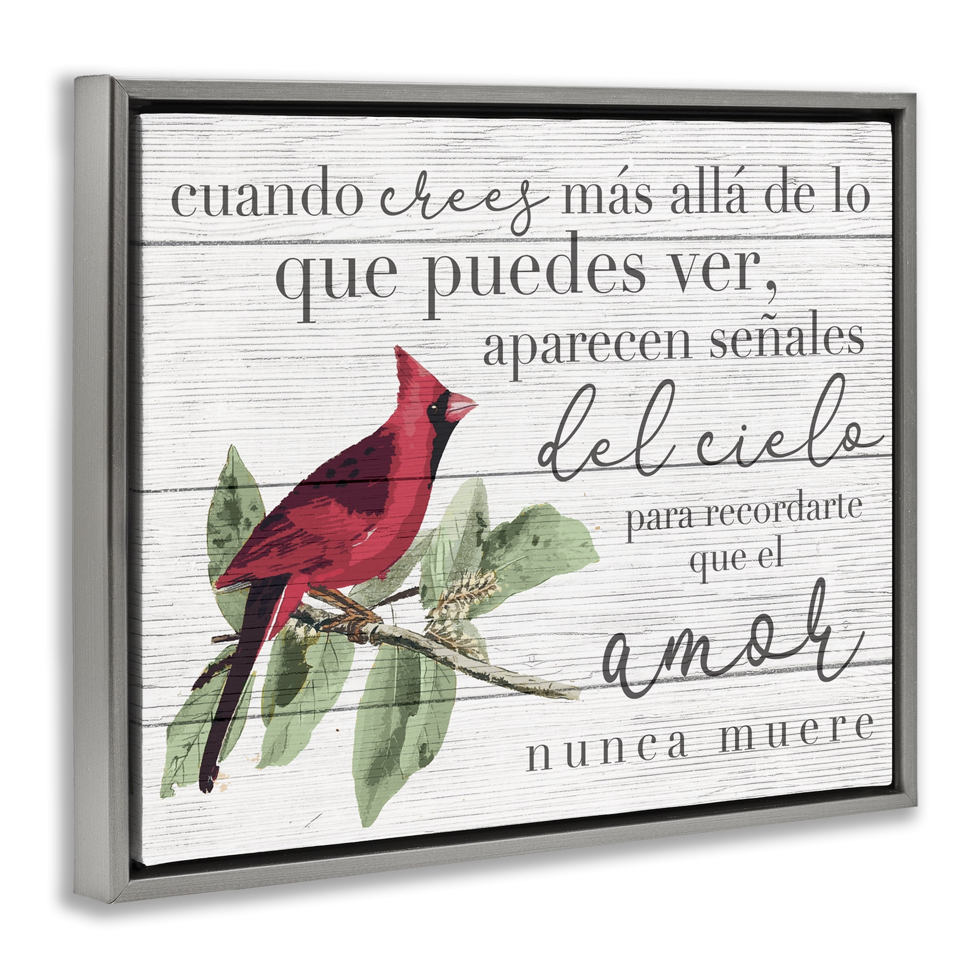 Stupell Industries Aparecen Señales del Cielo Inspirational Quotes & Sayings Painting Gray Floater Framed Art Print Wall Art, 31 x 25