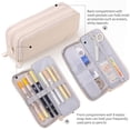 thumbnail image 3 of Large Capacity Pencil Case with 3 Compartments, Double‑Open & Four‑Open Design, Portable Pen Pouch for Students, Teens and Adults, 3 of 7
