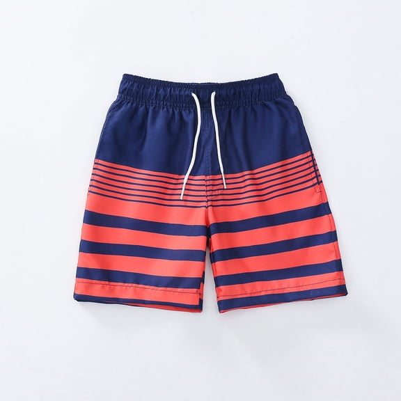 ersvoioy Big Kids Striped Mesh Shorts Elastic Waist Swim Trunks with Liner for Girls 3-13 Years