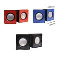 thumbnail image 2 of ZheElen Computer Speakers Subwoofer Universal Music Loudspeaker Mini USB Sound Surround Office Laptop Multimedia Notebook Red, 2 of 9