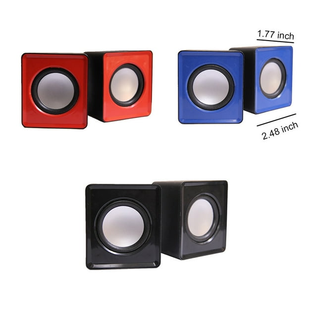 Xingzhi Computer Speakers Subwoofer Universal Music Loudspeaker Mini USB Sound Surround Office Laptop Multimedia Notebook Blue
