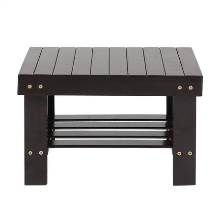 BMTBUY Children Bench Stool Bamboo Brown