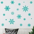 thumbnail image 3 of Winter Snowflakes Christmas Decals and Decor Vinyl Lettering Decal Stickers Self Adhesive - Large set of 22- Sizes Range from 3"-9" - Color: Turquoise, 3 of 6