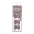 thumbnail image 2 of KISS imPRESS Color Press on Nails, Taupe Prize, Brown, Short Squoval, 30 Count, 2 of 15