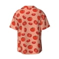 thumbnail image 5 of Uemuo Tomato Pattern Cotton Linen Short Sleeve Shirts,Casual Lightweight Button Down Shirts,Vacation Beach Summer Tops-3X-Large, 5 of 7