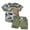 A#Camo Green, variant on Toddler Baby Boy Summer Outfit Set Short Sleeve Patchwork T-shirt Tops Pocket Elastic Waist Shorts Casual Clothes