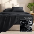 thumbnail image 5 of Bare Home 22" Extra Deep Pocket Sheet Set - Premium 1800 Collection - Ultra-Soft - Queen, Black, 5 of 9