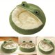 thumbnail image 1 of PARA CAMA DE GATO SEMI-INTERRABASEZADA, Nido de Mascotas de Rana Adorable Para Perros y Gatos, Una Caverna de Gato de Felpa Sinuosa y Media Cama Cama para Dormir., 1 of 7