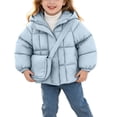 thumbnail image 2 of THDHVS Hoodies for Girls,Girls Solid Thick Quilted Puffer Jacket Hooded Long Sleeve with Bag Set Winter,Girls Hoodies Light Blue 18-24 Months, 2 of 10
