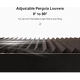 thumbnail image 5 of PURPLE LEAF 12' x 12' Louvered Pergola Outdoor Adjustable Louvre Shade Modern Aluminum Retractable Hardtop Roof for Deck Backyard Garden Bronze, 5 of 9