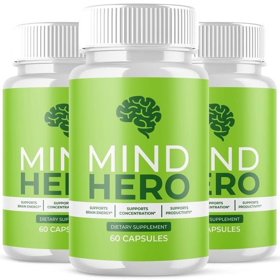 Mind Hero Advanced Formula Brain Support Pills Maximum Strength Supplement MindHero 180 Capsules