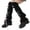 Black pink stars, variant on Cute Star Knitted Leg Warmers for Women Ribbon Lace Up Flared Foot Covers Socks