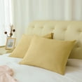 thumbnail image 4 of PiccoCasa 2 Pack Microfiber Pillowcases 20"x26" Zipper Closure Pillow Covers, Gold, 4 of 6