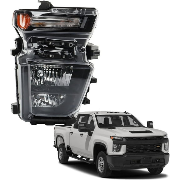 OTTULUR Headlights Assembly Replacement for Chevy Silverado 2020-2023 2500 3500 Headlight Passenger Side