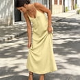 thumbnail image 4 of YTCAMLO Backless Womens Cami Dress Casual Summer Spaghetti Strap Sleeveless Smocked Maxi Dresses Loose Fit Vacation Sundress, 4 of 9