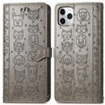 thumbnail image 1 of Funda Cartera FOXDOCK para iPhone 11 Pro , Flip PU con Relieve de Gatos y Perros, Tarjetero y Soporte, 1 of 6