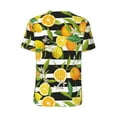 thumbnail image 3 of Balery Orange and Lemon Baseball Jersey for Men Casual Button Down Shirts Short Sleeve Active Team Sports Uniform-Large, 3 of 9