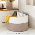 thumbnail image 2 of Eco-Friendly Soft Storage Basket, Decorative Baskets For Multi-Purpose Organizing, Scratch-Free Design Natural Cotton Basket With Large Capacity For Toys, Blankets, And More (55 Cm * 35 Cm), 2 of 7