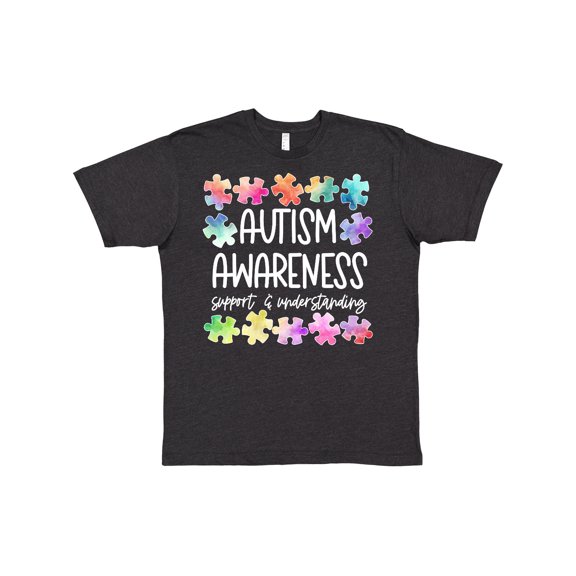 Inktastic Autism Awareness Support and Understanding Puzzle Pieces T-Shirt